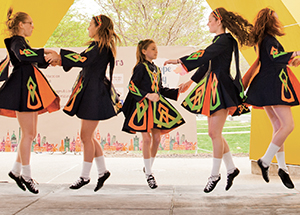 The Shovlin Academy of Irish Dance performs during the May 7 Pitt Europe Day celebration (Photo by Emily O'Donnell)