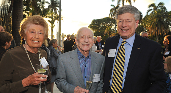 From left, Patricia and Charles Bluestone with Chancellor Nordenberg.