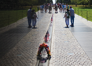 The Vietnam War Memorial in Washington, D.C.