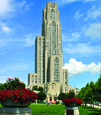 The Cathedral of Learning's Indiana limestone exterior was cleaned in 2007.