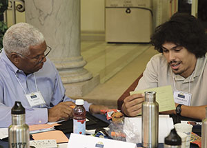 Tony Fountain, a retired executive for URS Corp. and former president of the Pitt African American Alumni Council, mentors a participating student.